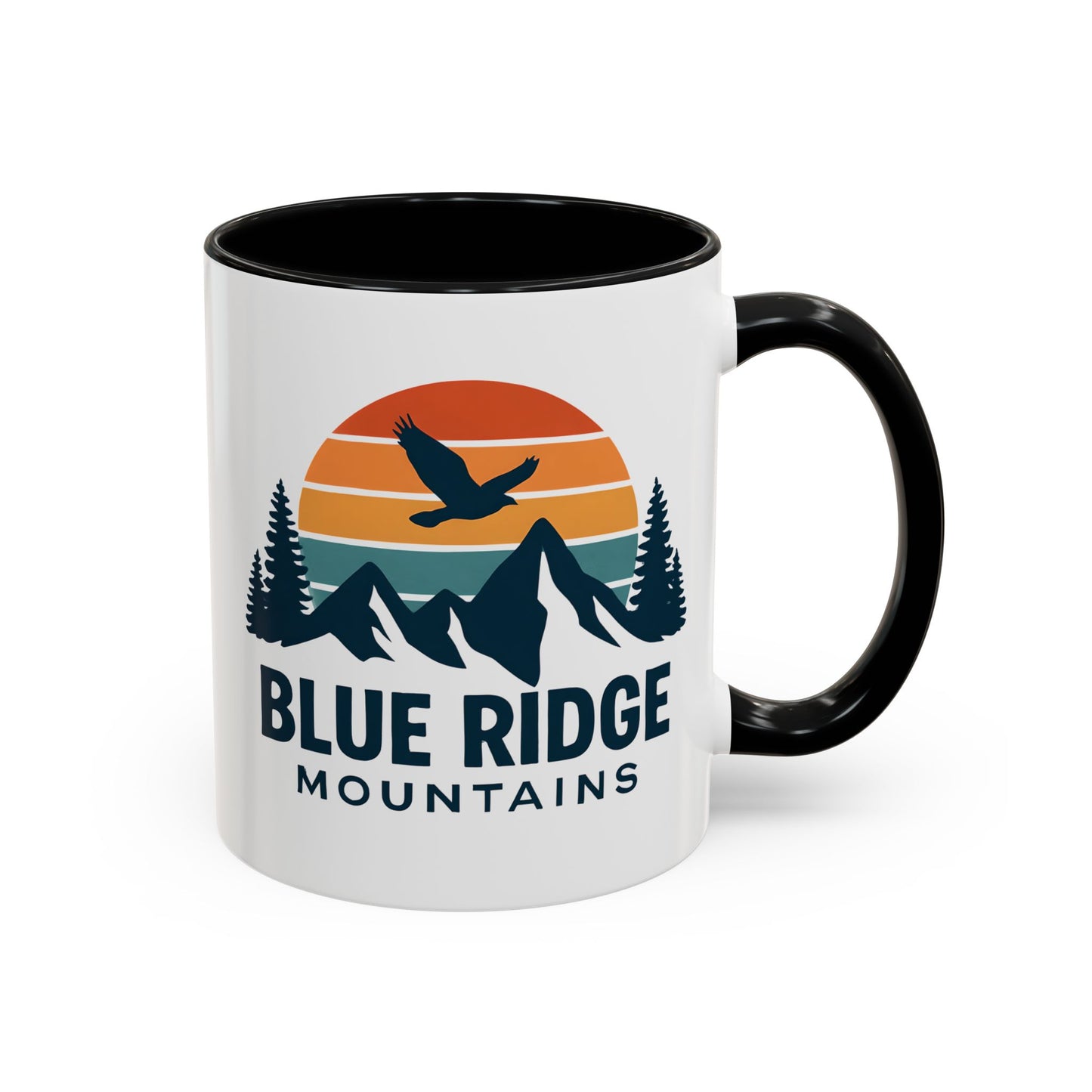 Blue Ridge Mountains Accent Coffee Mug, Appalachian Trail Mug, Smokey Mountains Souvenir, North Carolina Gift, Virginia Gift