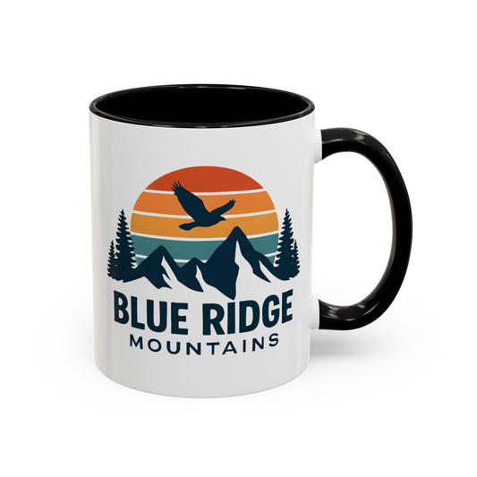 Blue Ridge Mountains Accent Coffee Mug, Appalachian Trail Mug, Smokey Mountains Souvenir, North Carolina Gift, Virginia Gift