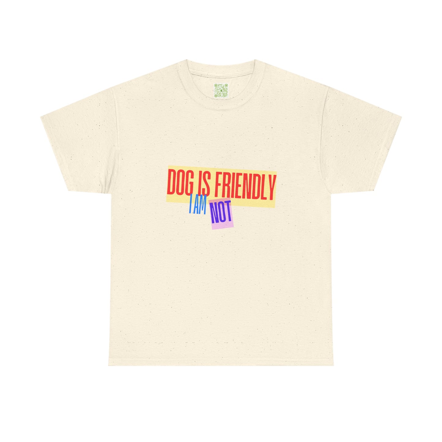 Funny Dog Lover Unisex Heavy Cotton Tee - 'Dog is Friendly, I Am Not'