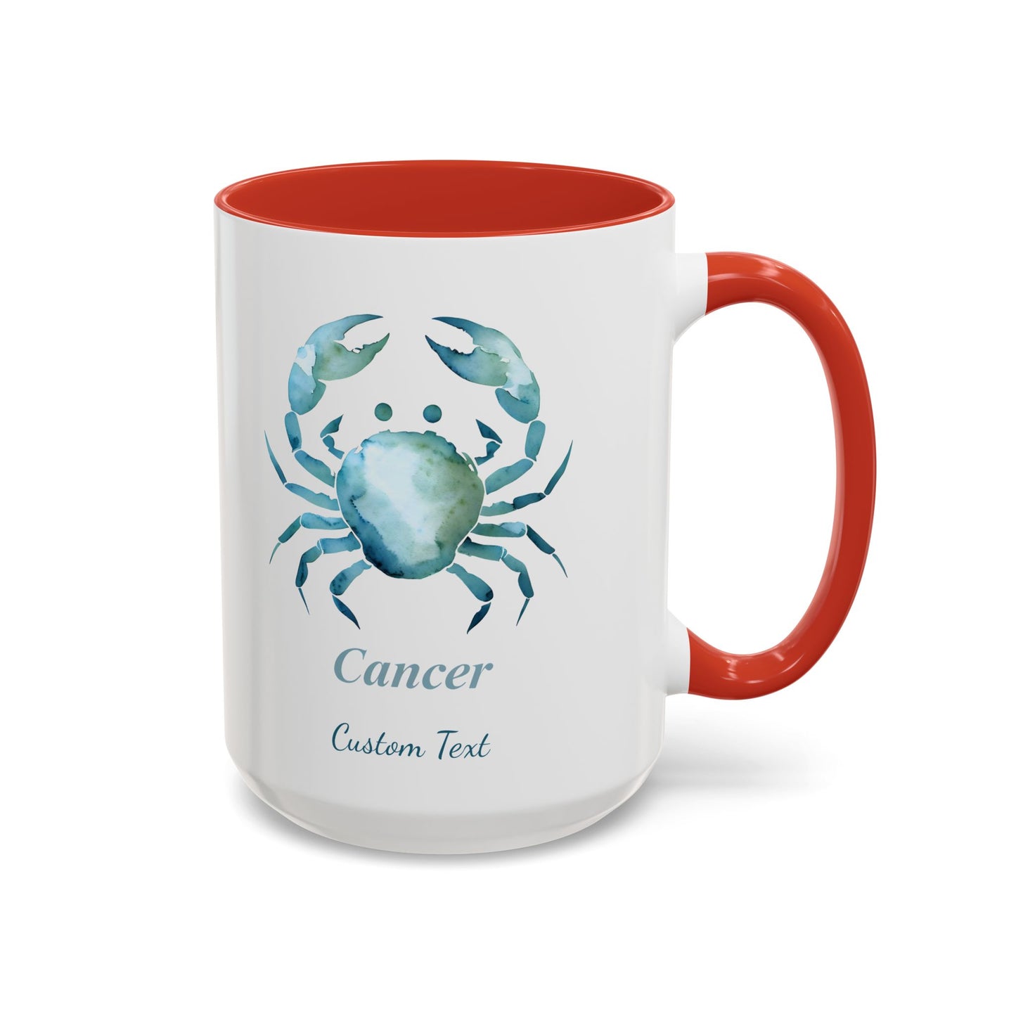 Personalized Cancer Zodiac Accent Coffee Mug, Zodiac Mug, Astrology Mug, Birth Month, Cancer Zodiac Gift, Custom Gift