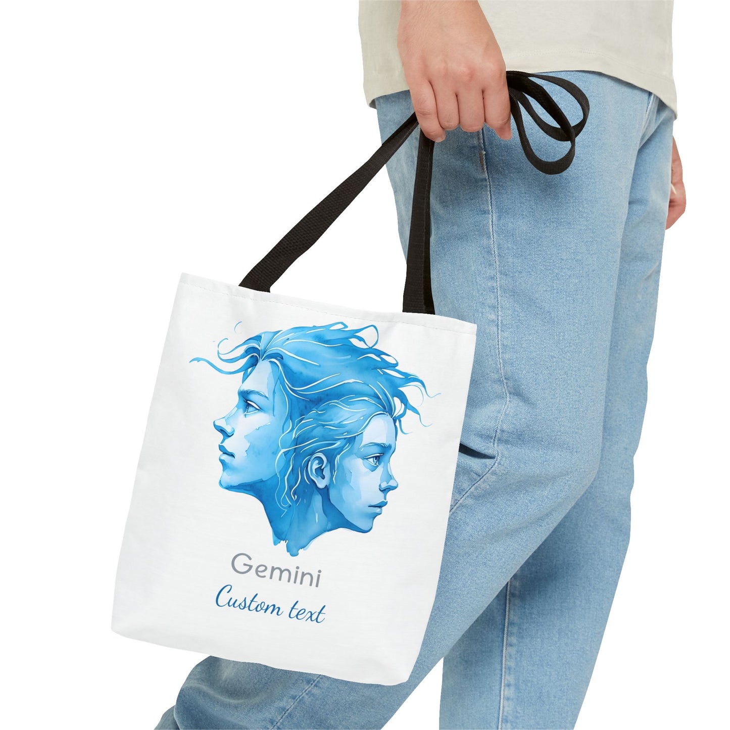 Gemini Zodiac Personalized Tote Bag, Astrology Lover Gift, Artistic Tote Bag, Gemini Birthday Gift, Trendy Tote