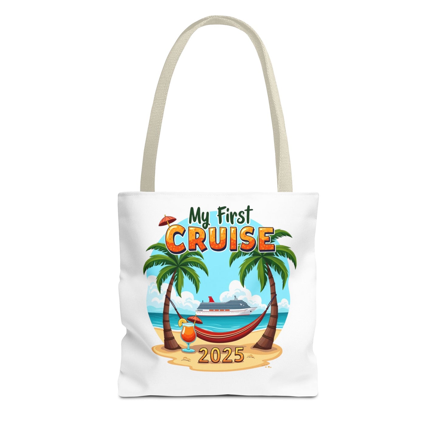 My First Cruise Tropical Tote Bag 2025, Stylish Travel Tote, Cruise Squad 2025 Bag, Family Vacation Gift, Beach Bag