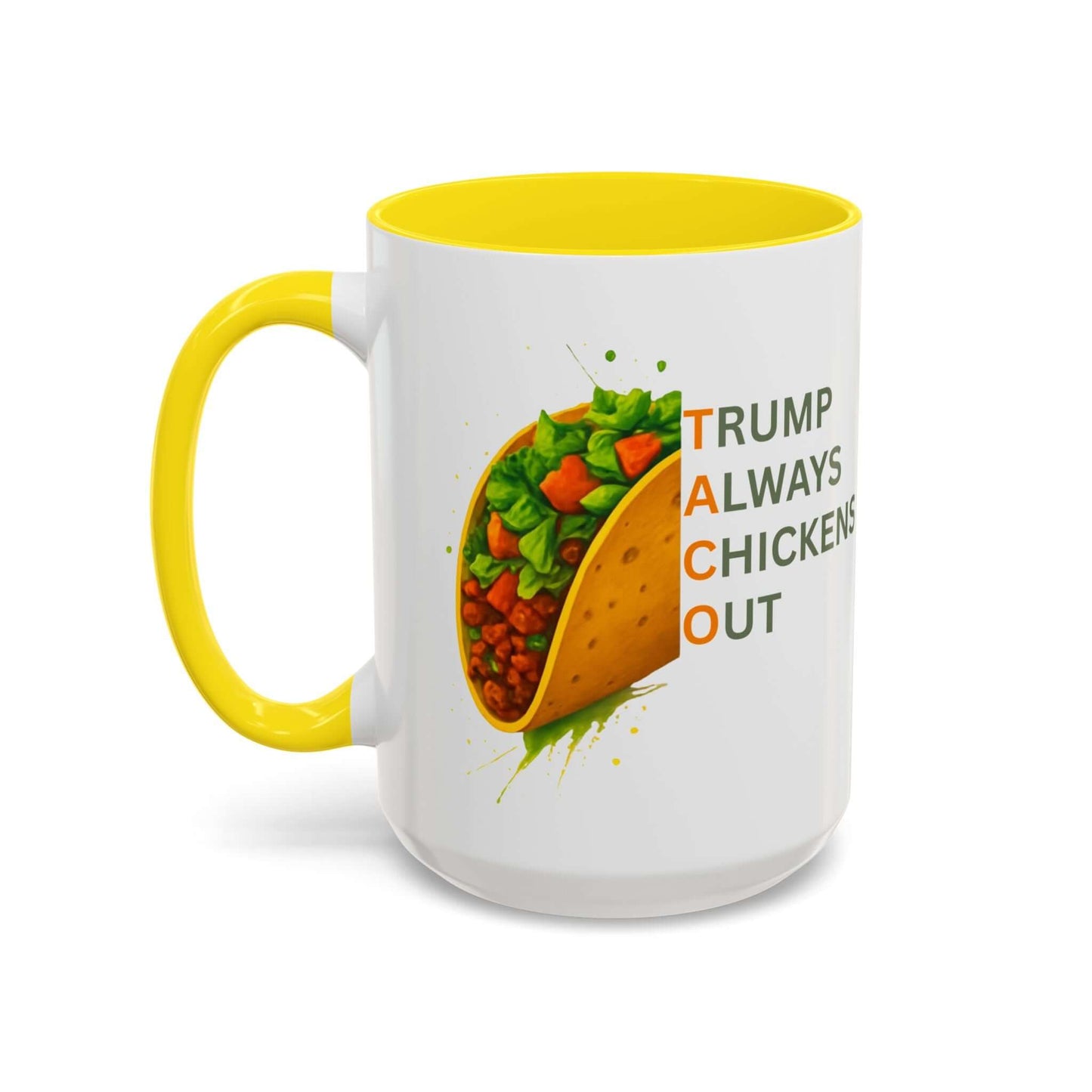 Trump Always Chickens Out TACO Mug, Subtle Anti Trump, Democrat Gift Mug, Funny Liberal Gift, Political Mug