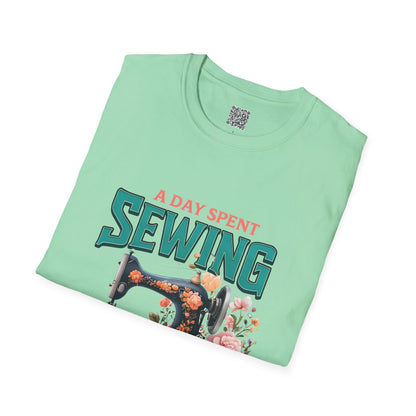A Day Spent Sewing T-Shirt – Unisex Softstyle Tee for Sewing & Craft Lovers