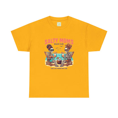 Salty Moms Beach Club Unisex Tee, Summer Fun Shirt, Beach Day Tee, Beachwear Gift, Mom Gift, Graphic Tee
