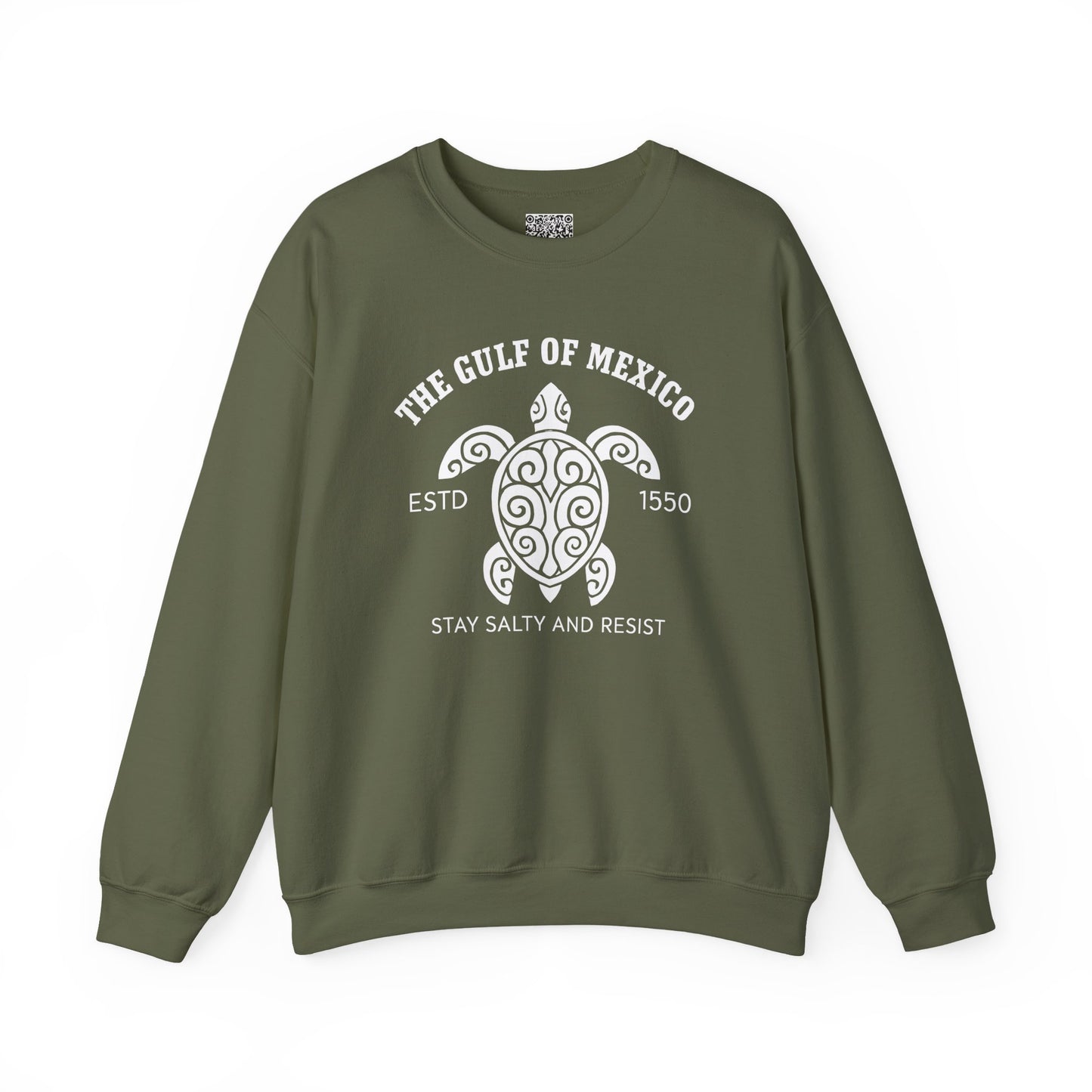 Gulf of Mexico Turtle Sweatshirt - Stay Salty and Resist