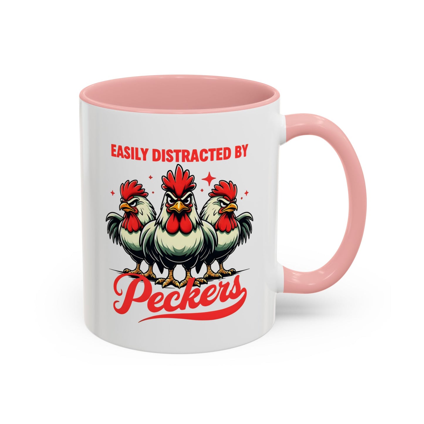 Easily Distracted by Peckers Coffee Mug, Inappropriate Gift, Naughty Valentines, Dark Humor Gift, Offensive Mug, Silly Mug