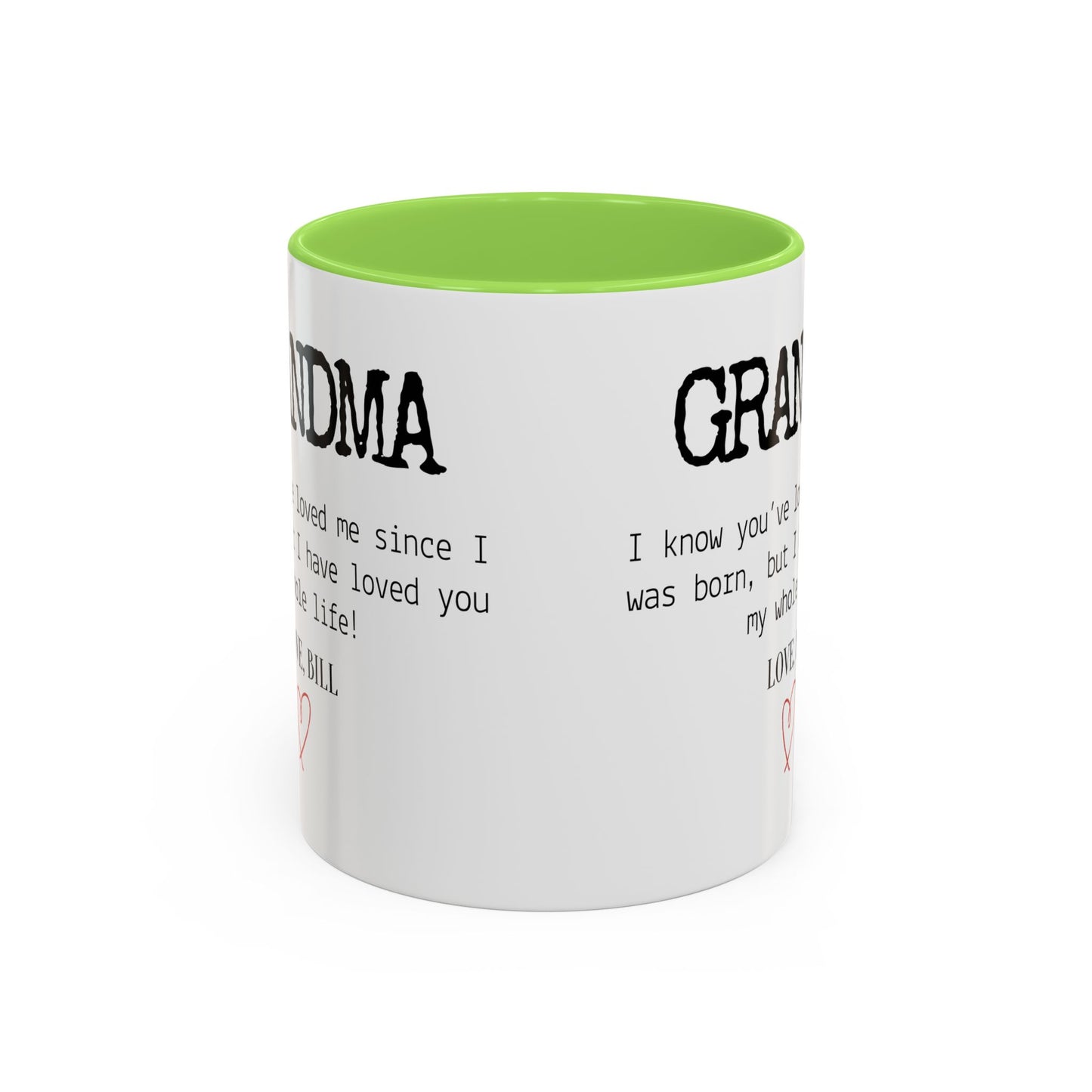 Personalized Grandma Mug, Gift from Grandchild, Custom Message Coffee Cup, Grandma Birthday Gift, Mother’s Day Mug, Sentimental Gift for Grandma