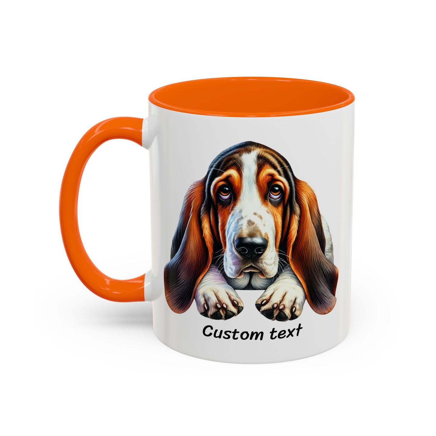 Funny Basset Hound Dog Lover Mug, Dog is Friendly, I am Not' Coffee Cup, Dog Mom Gift for Pet Lovers with Attitude and Humor