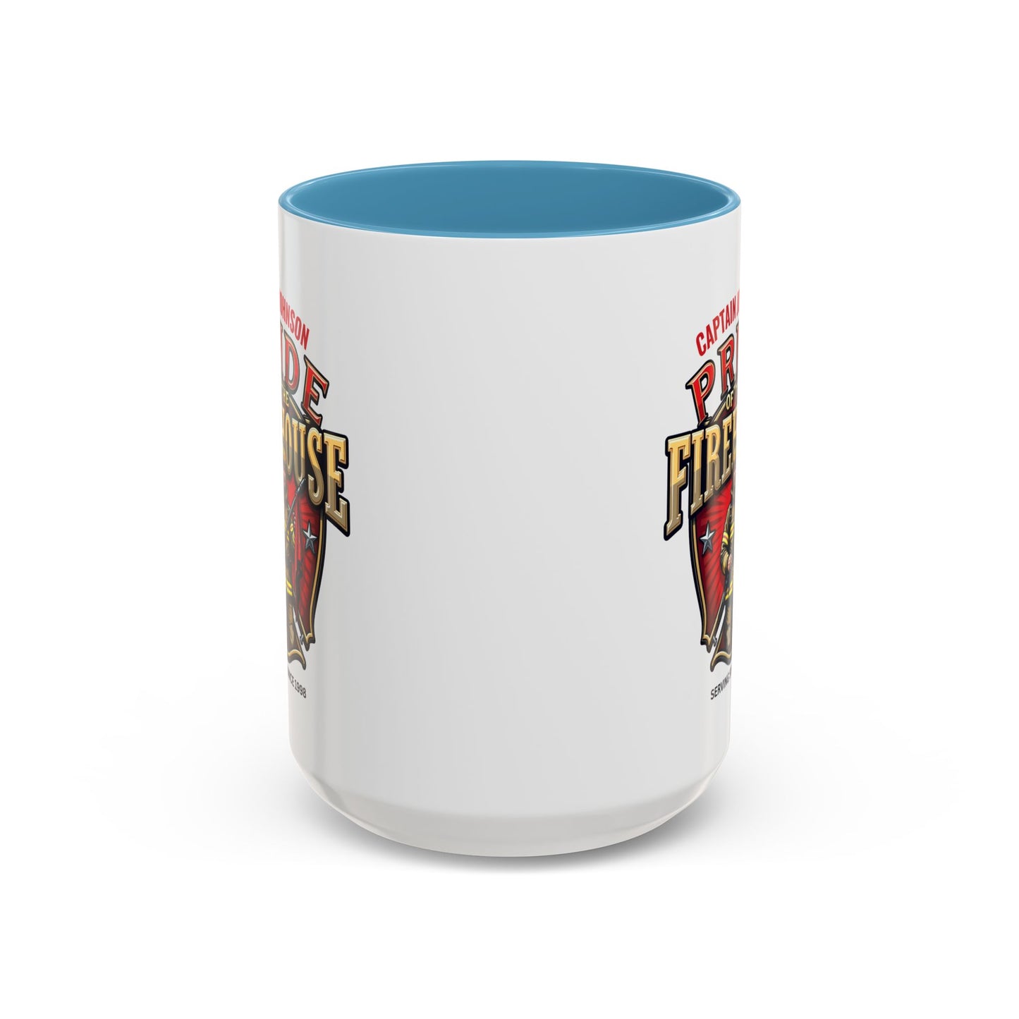 Personalized Pride of the Firehouse Shield Mug, Fire Department, Fire Fighter Gift, Firefighter Mug, Firefighter Dad Gift