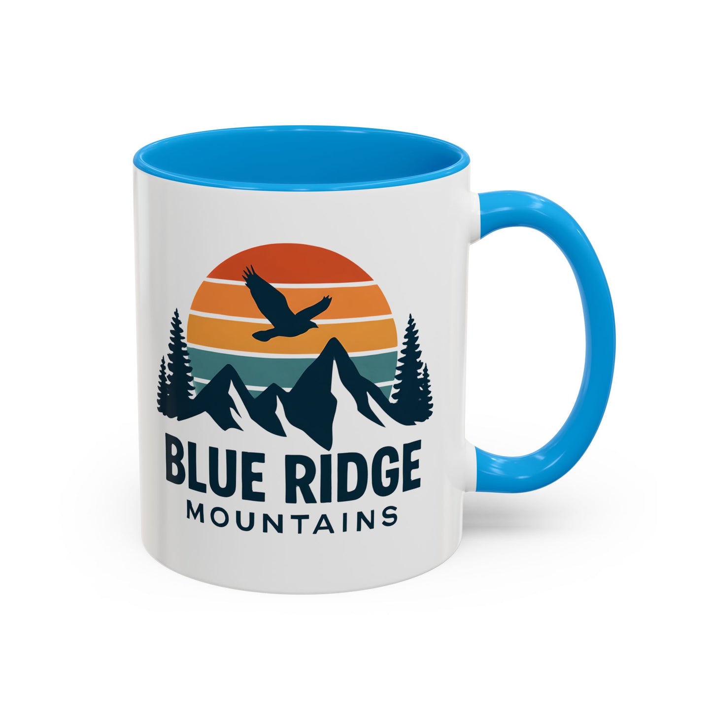 Blue Ridge Mountains, One Happy Camper, Accent Coffee Mug, Blueridge Mug, Blue Ridge Parkway, Camping Coffee Mug, Camping Gift