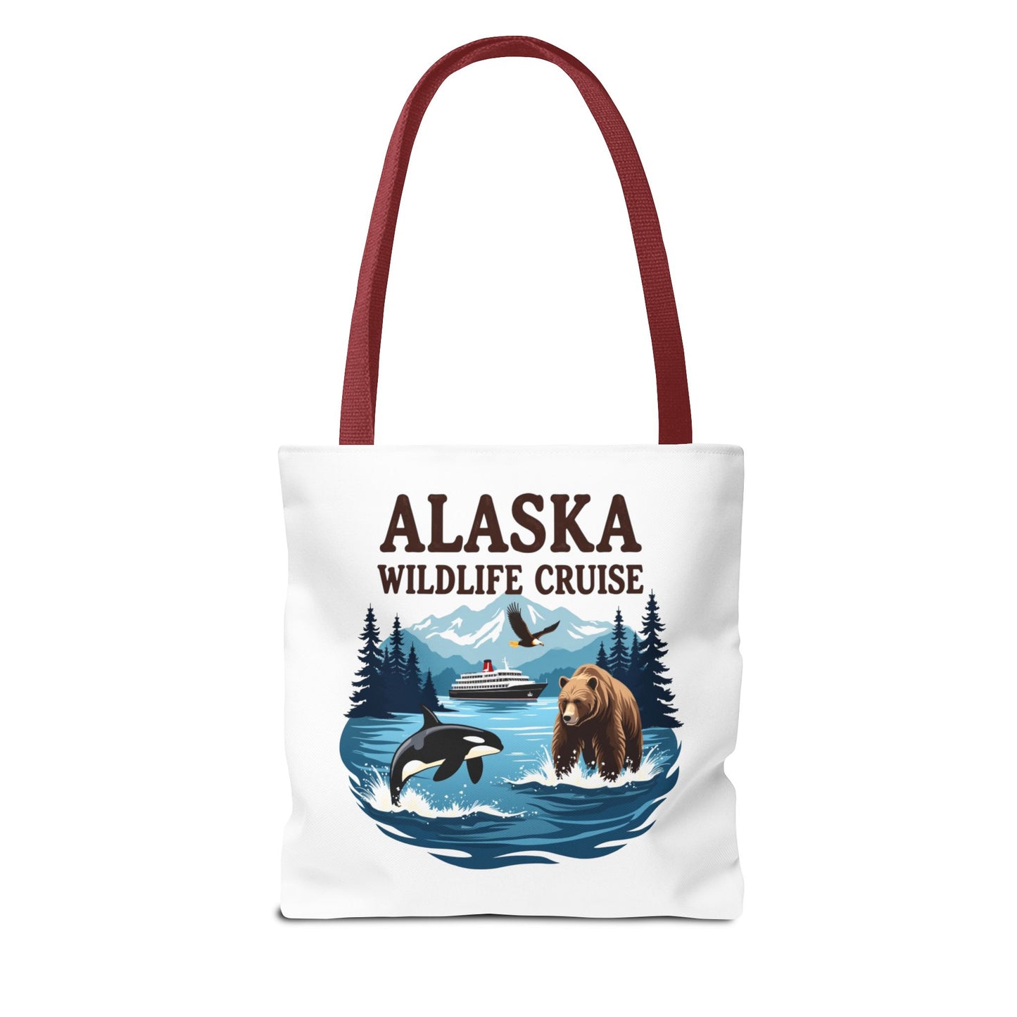 Alaska Wildlife Cruise Tote Bag, Adventure Lovers Gift, Cruise Squad 2025, Alaska Vacation Tote Bag, Alaskan Cruise Tote