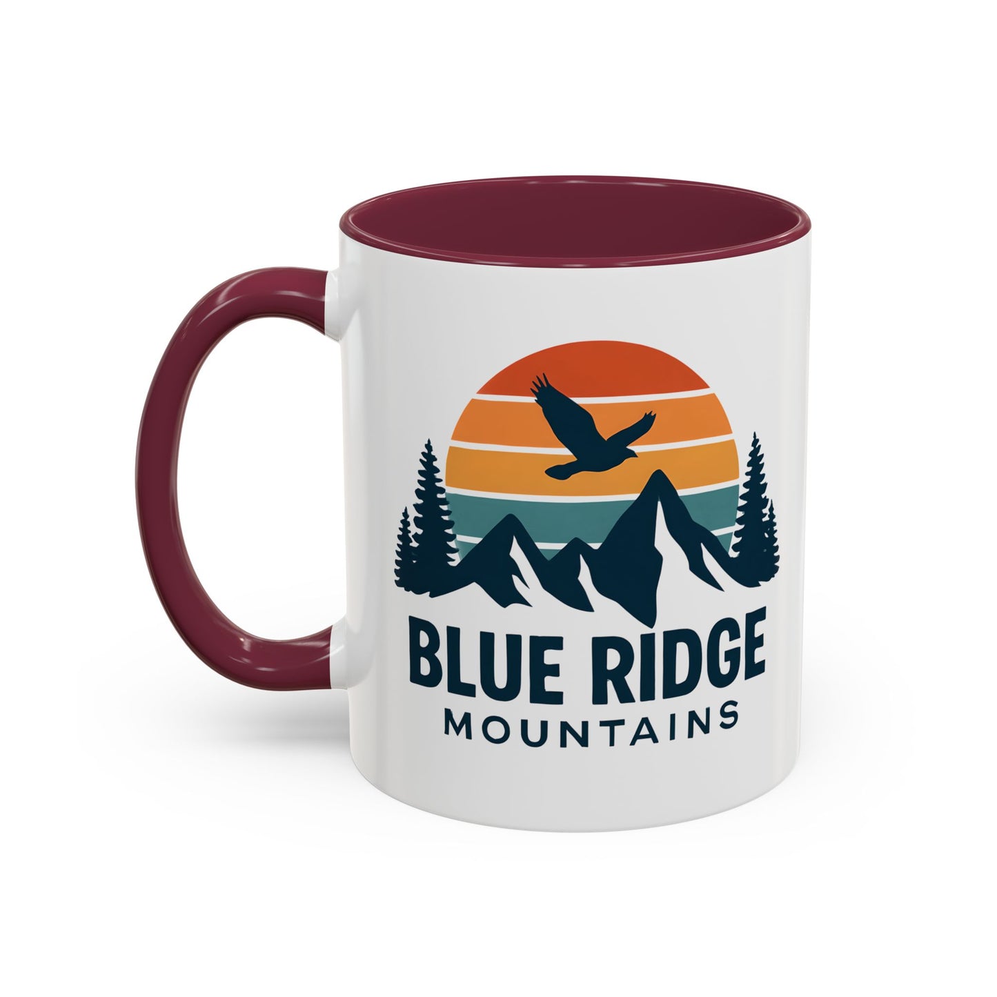 Blue Ridge Mountains, One Happy Camper, Accent Coffee Mug, Blueridge Mug, Blue Ridge Parkway, Camping Coffee Mug, Camping Gift