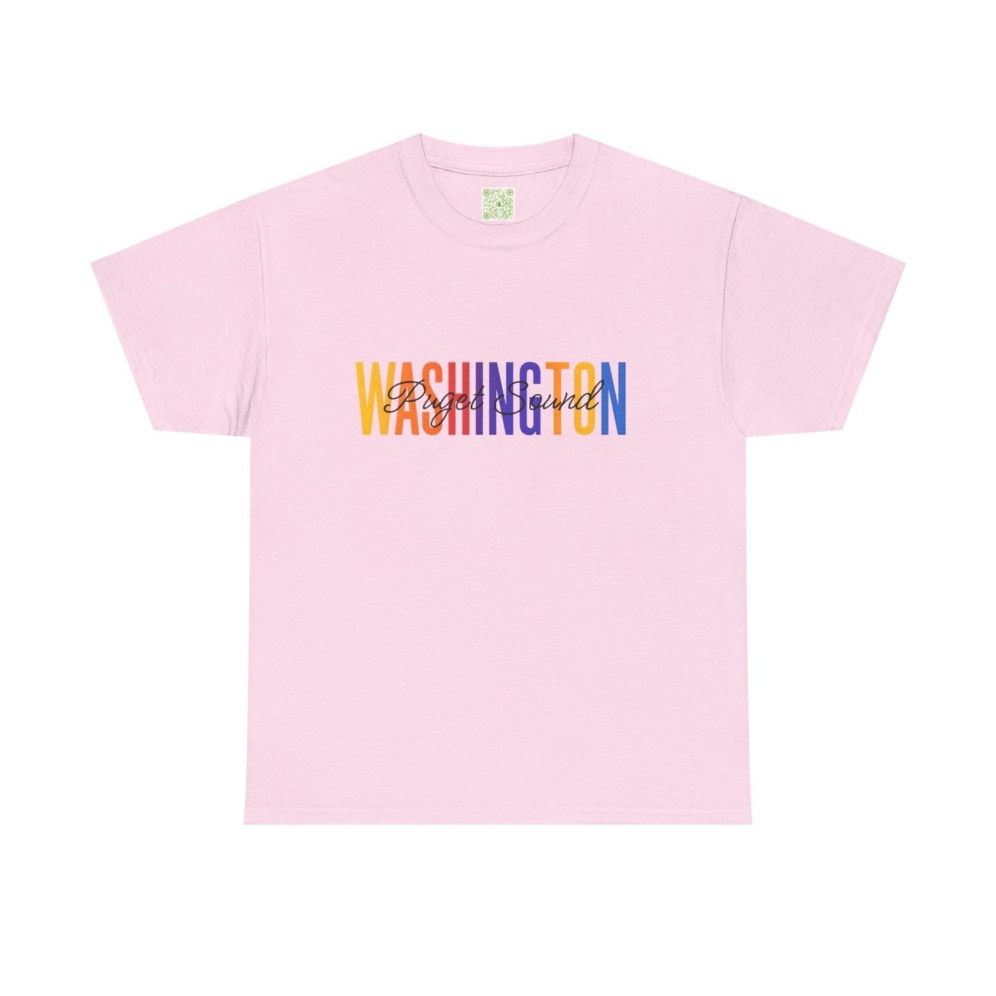 Colorful Puget Sound Washington Tee, Unisex Cotton Shirt, Tacoma Souvenir, Puget Sound Gift, Washington Souvenir