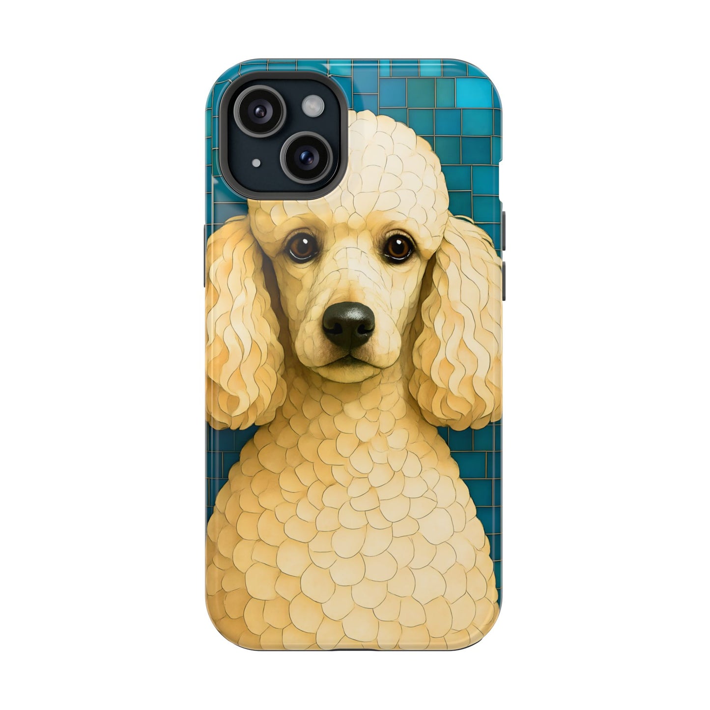 Poodle Mosaic Phone Case, White Poodle Case, Black Poodle Phone Cover, Dog iPhone Case, Dog Lover Gift