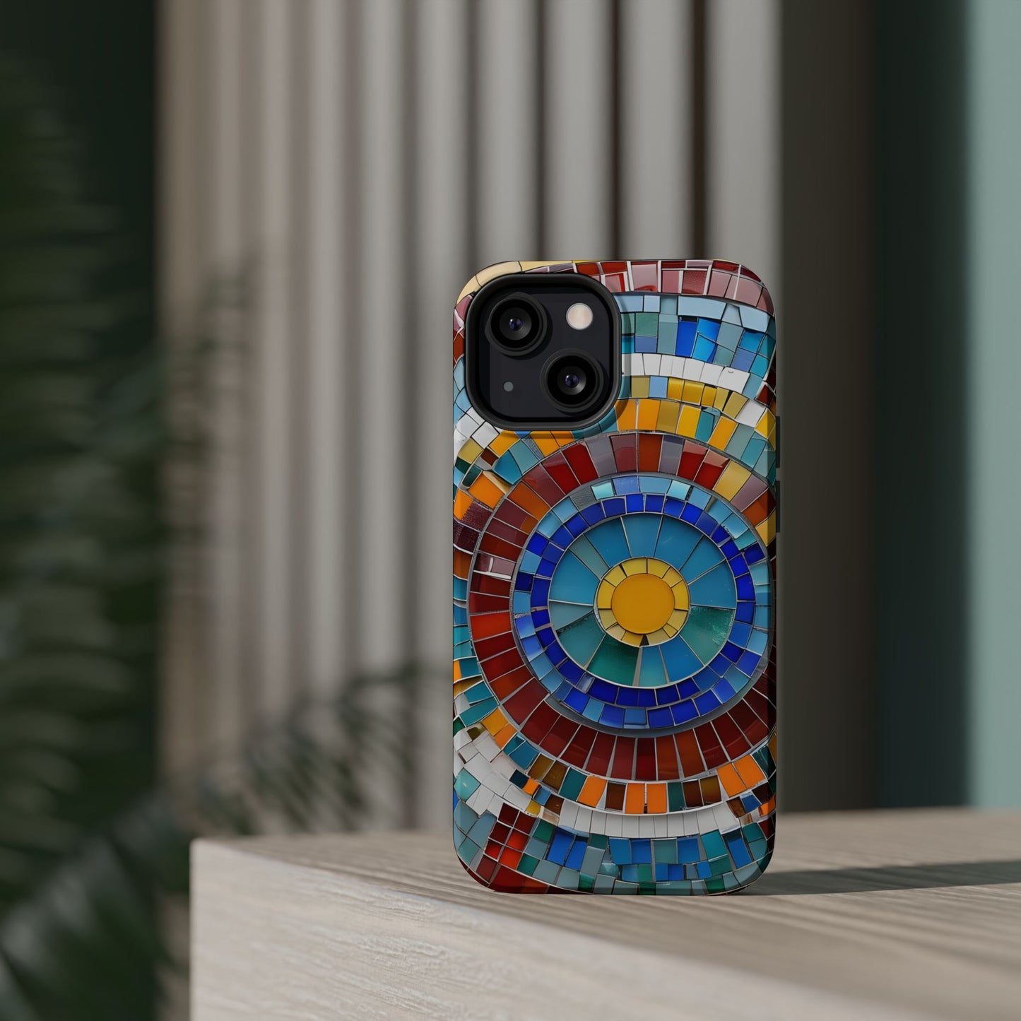Vibrant Mosaic  iPhone Case - Colorful iPhone Cover, Unique Phone Accessory, MegSafe iPhone cover