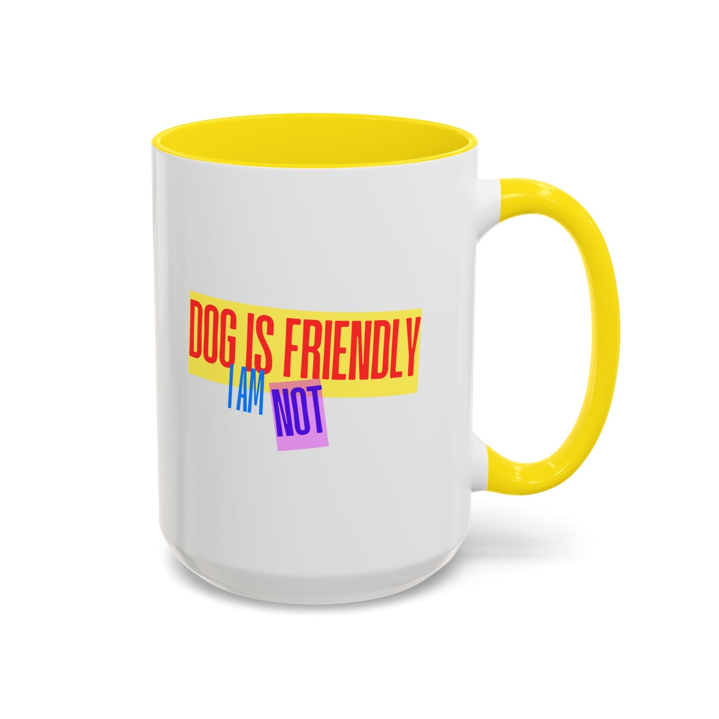 Funny Basset Hound Dog Lover Mug, Dog is Friendly, I am Not' Coffee Cup, Dog Mom Gift for Pet Lovers with Attitude and Humor