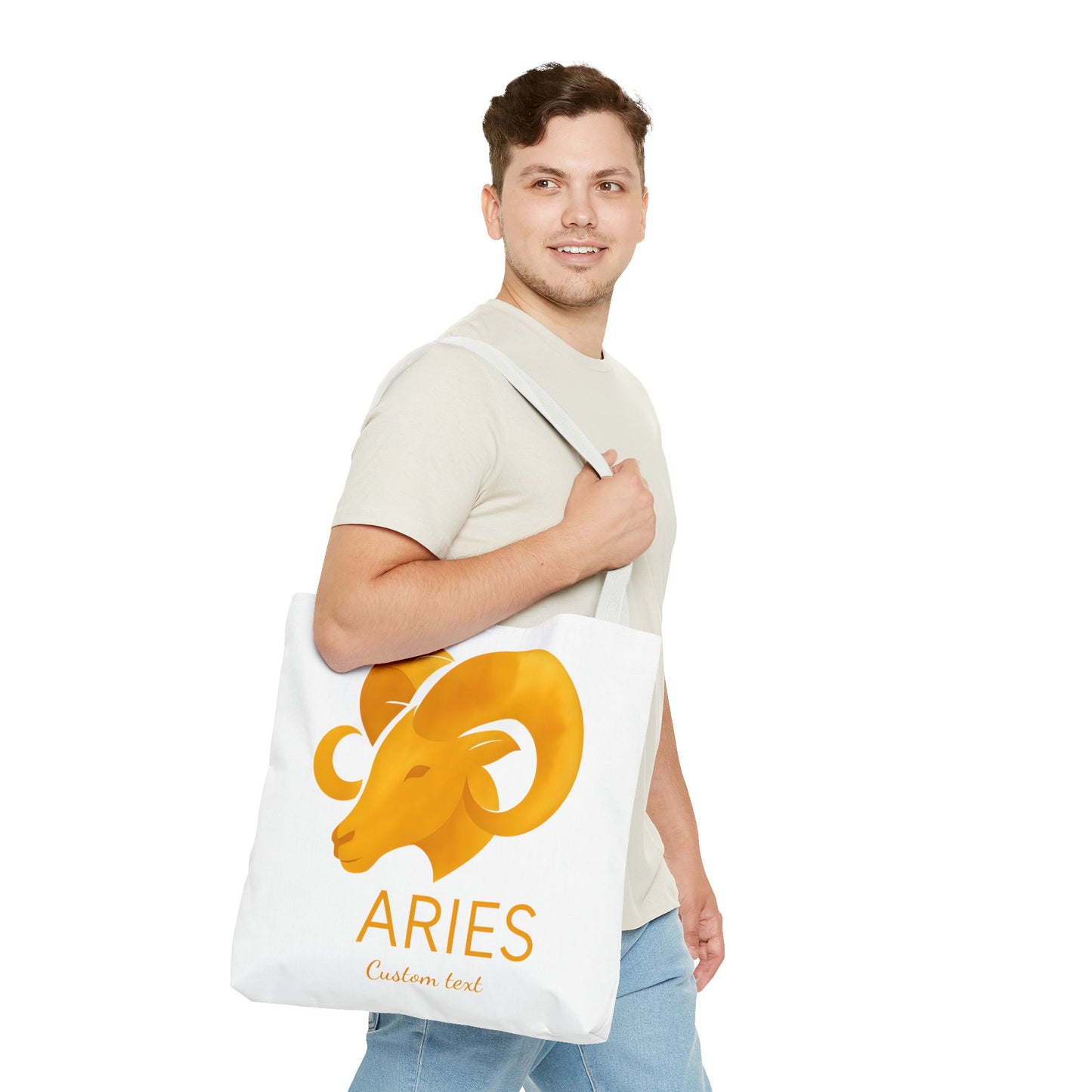 Aries Zodiac Personalized Tote Bag, Artistic Tote Bag, Astrology Bag, Unique Tote Bag, Aries Birthday Gift