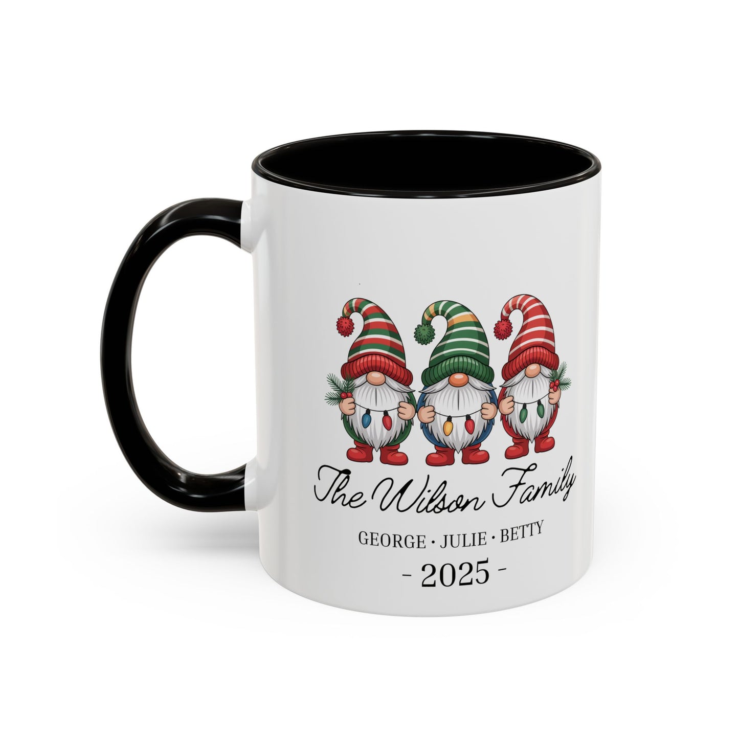 gnome mug, Personalized Family Gnome Christmas Mug, Custom Family Name 2025 Coffee Cup, Cute Holiday Gift for Family, Christmas Gnome Mug Keepsake