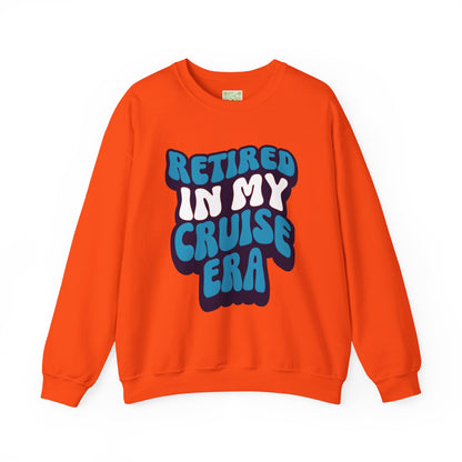 Retired in My Cruise Era Crewneck Sweatshirt, Travel Lovers, Unisex Sweatshirt, Cruise Vibes, Retirement 2025, Retro Cruise