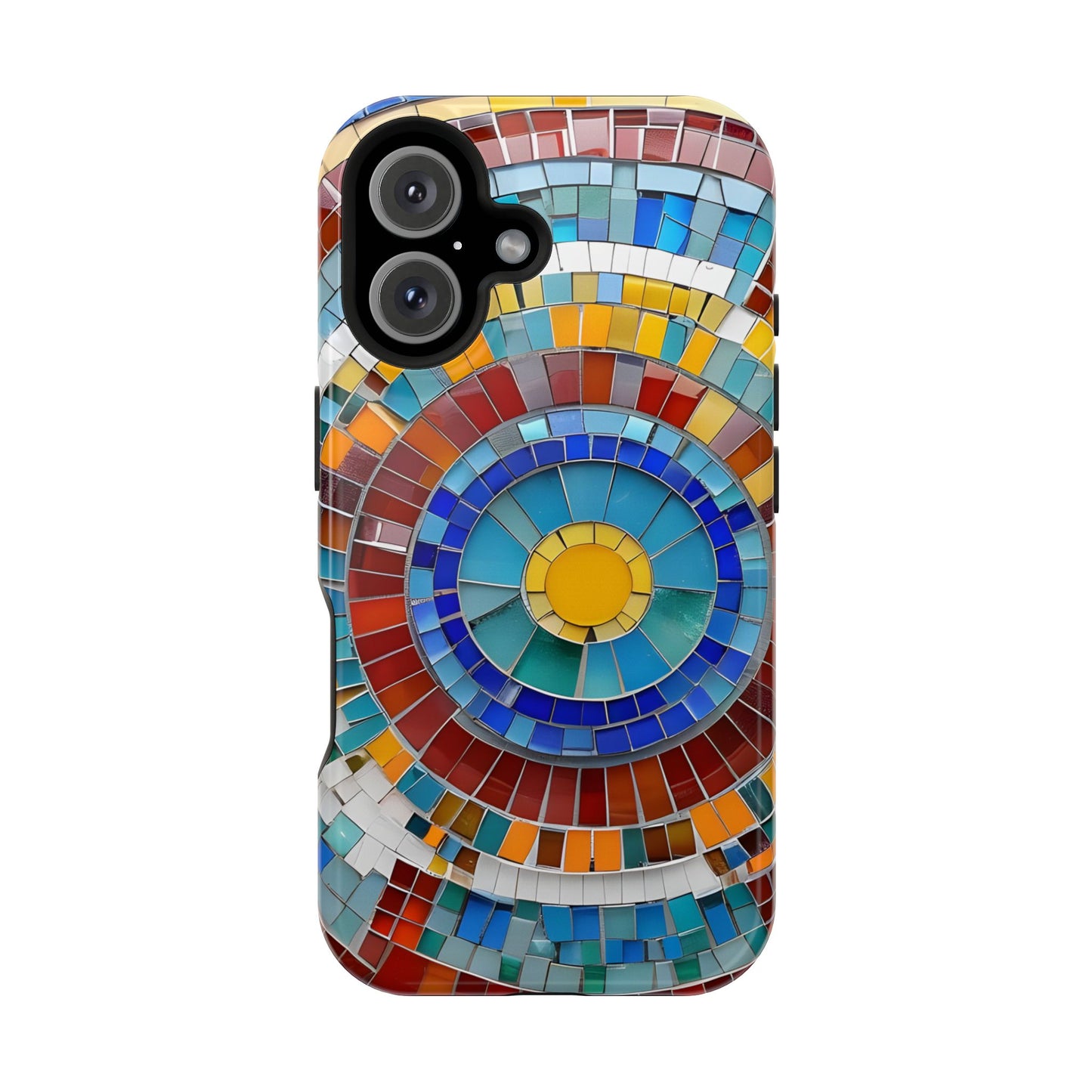 Vibrant Mosaic  iPhone Case - Colorful iPhone Cover, Unique Phone Accessory, MegSafe iPhone cover