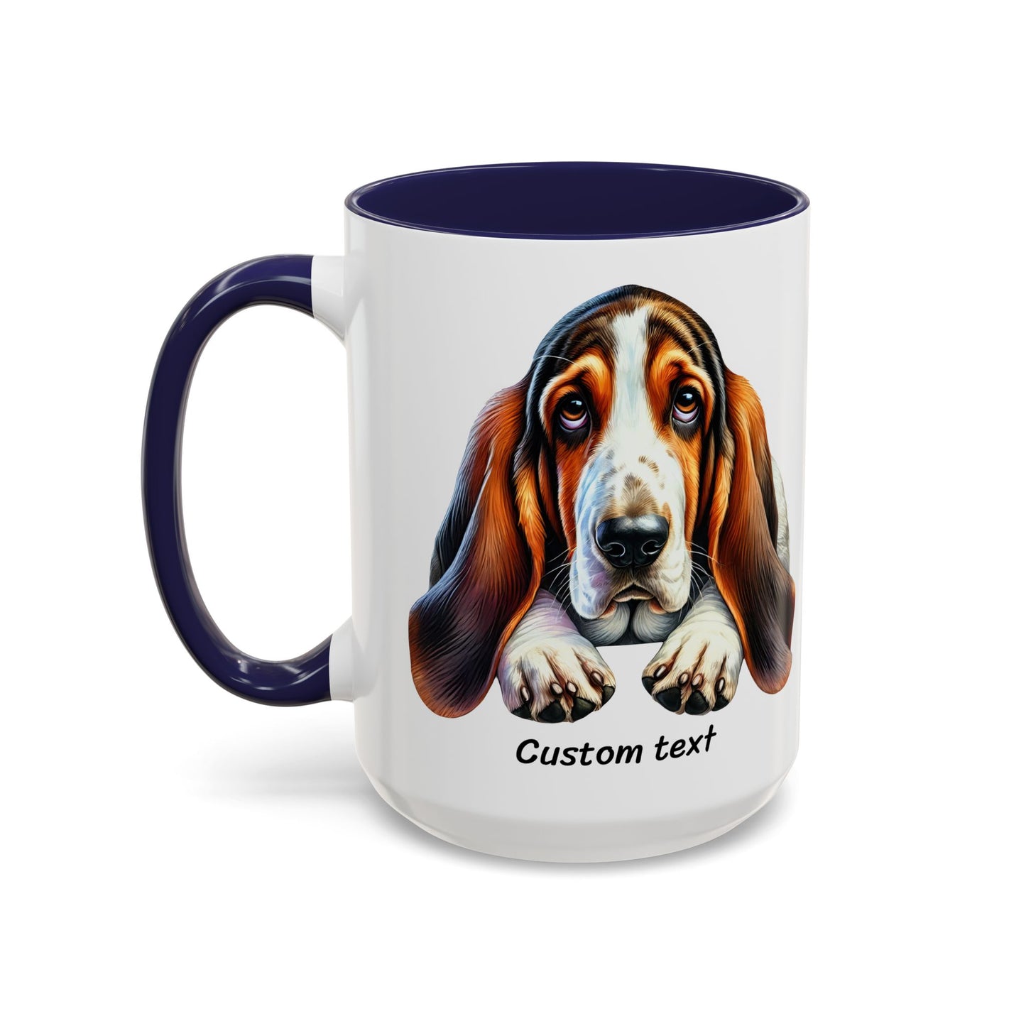 Funny Basset Hound Dog Lover Mug, Dog is Friendly, I am Not' Coffee Cup, Dog Mom Gift for Pet Lovers with Attitude and Humor