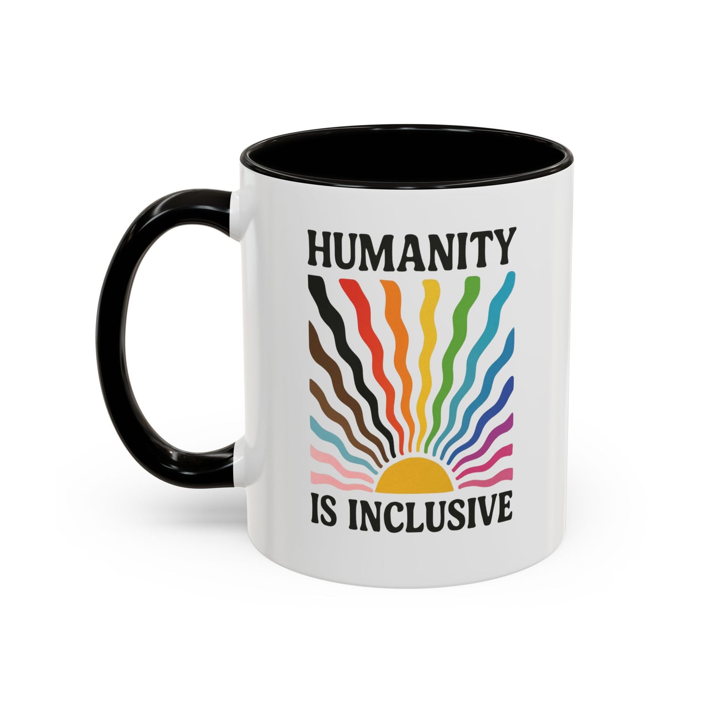 Pride Month Inclusive Humanity Coffee Mug, Pridemonth Merch, Bisexual Mug, Queer Mug, LGBT Mug, Lesbian Pride Mug
