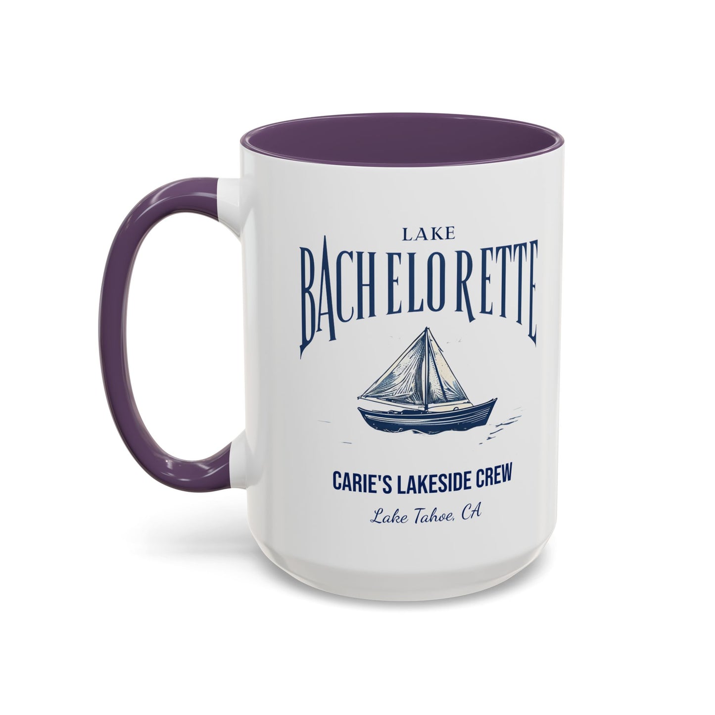 Let's Get Nauti Personalized Accent Coffee Mug, Sail Boat Hen Party Favor, Bachelorette Cruise, Bride Tribe, Camp Bach Gift