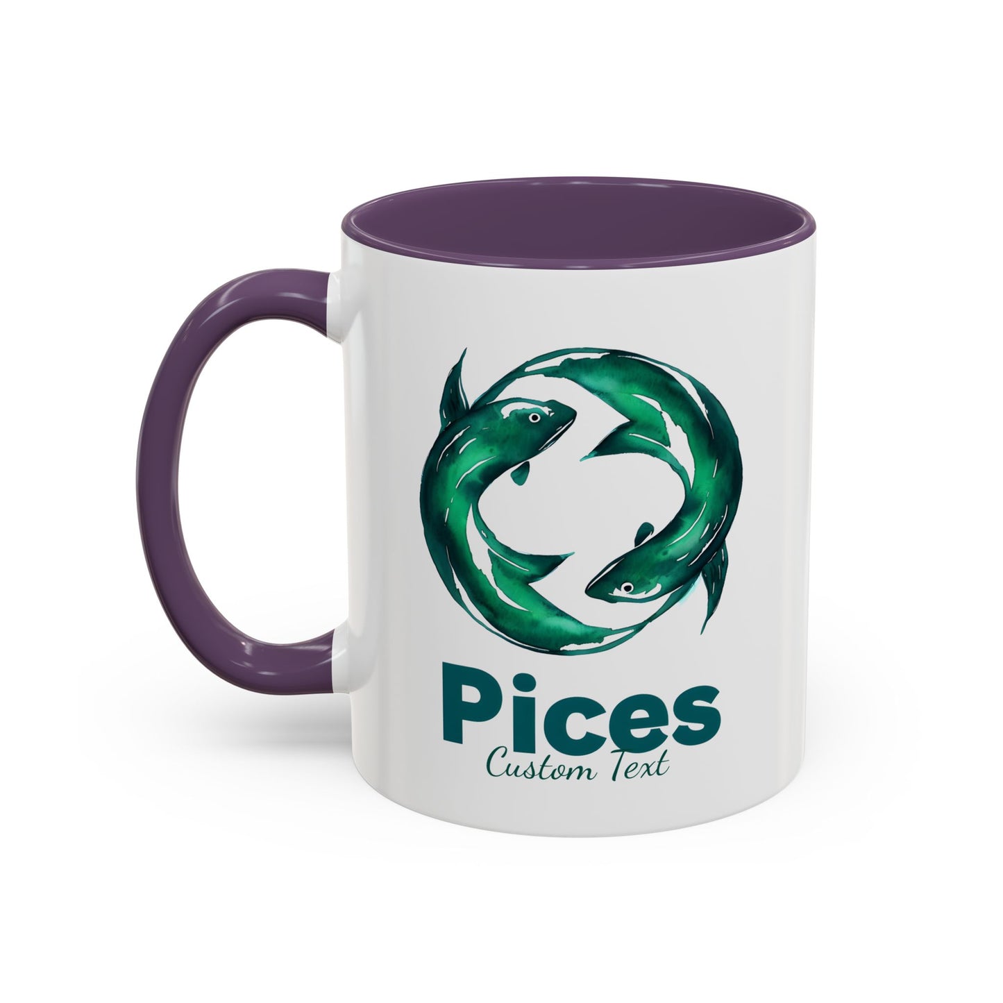 Personalized Pisces Accent Coffee Mug, Zodiac Mug, Astrology Mug, Zodiac Sign Mug, Custom Zodiac Gift, Pisces Birthday Gift