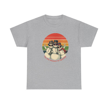 Vintage Snowman T-shirt, 'Tis the Season to Sparkle Shirt, Snowman Apparel, Funny Snowman, Cute Snowman Gift, Snowman Lover Gift, Snowman Gift for Her