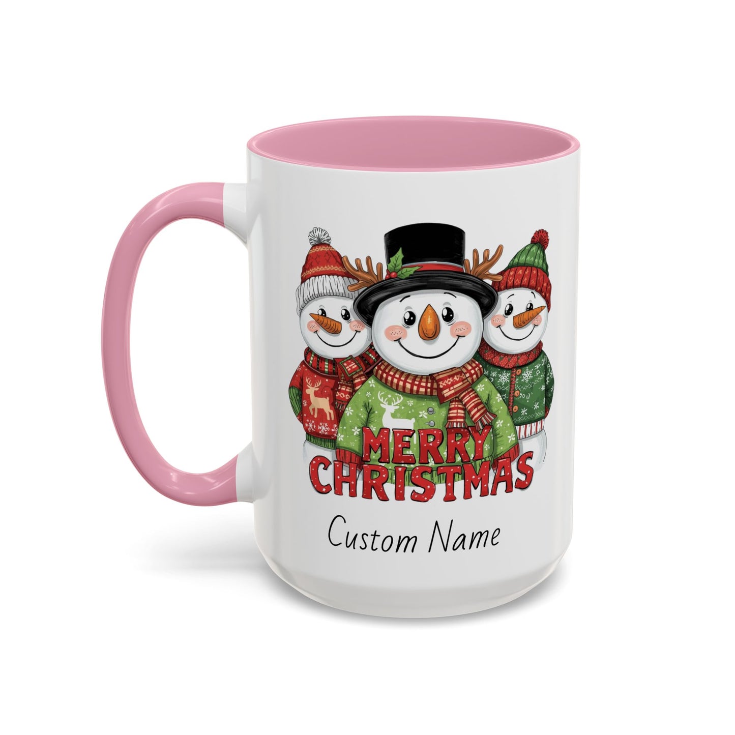 Cheerful Christmas Snowman Mug, Snowman Coffee Mug, Cute Christmas Mug, Snowman Gift for Her, Gift for Neighbors
