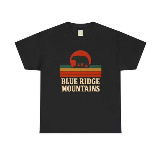 Vintage Style Unisex Blue Ridge Mountains Tee, Bear Graphic Tee, Blue Ridge Parkway, Nature Inspired Shirt