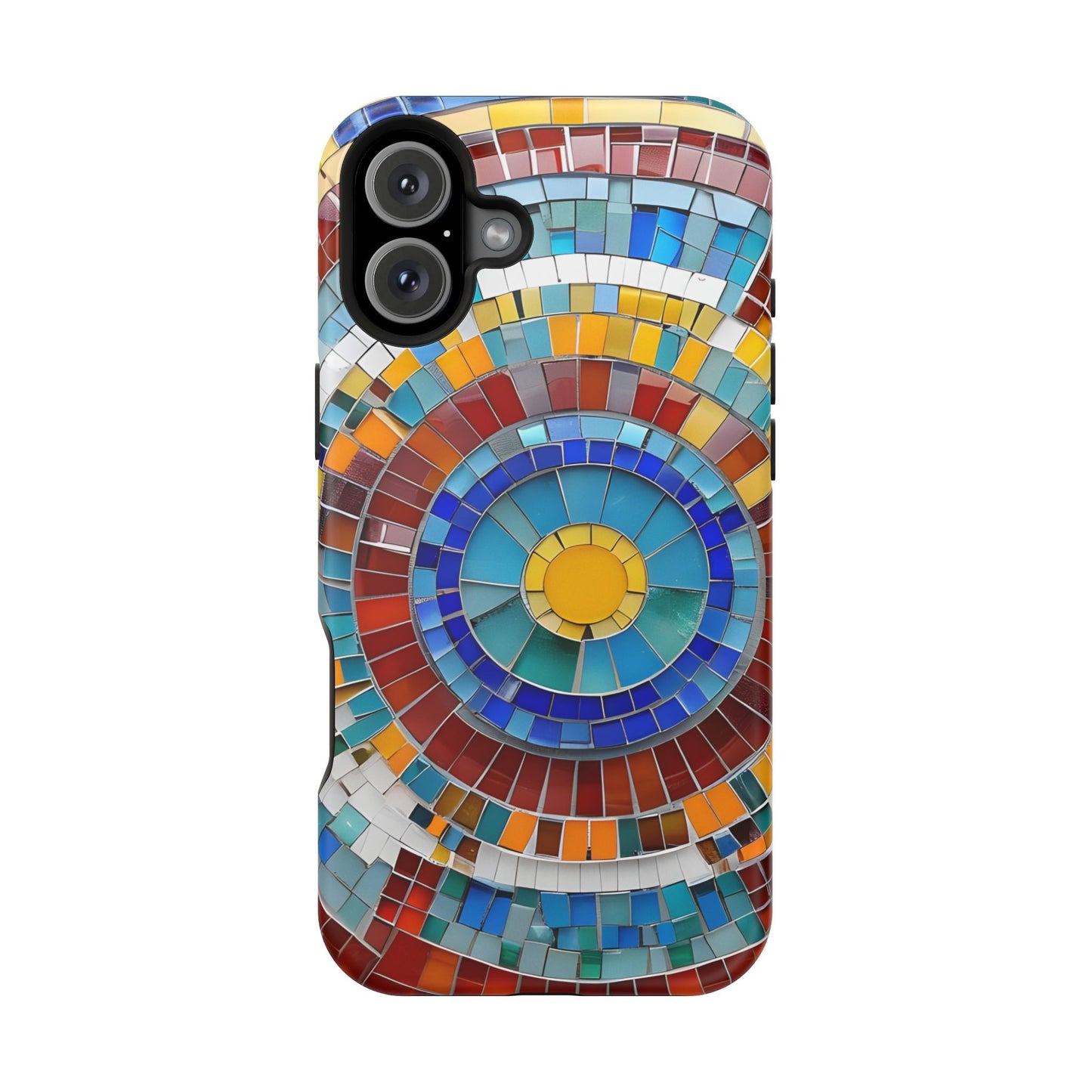 Vibrant Mosaic  iPhone Case - Colorful iPhone Cover, Unique Phone Accessory, MegSafe iPhone cover