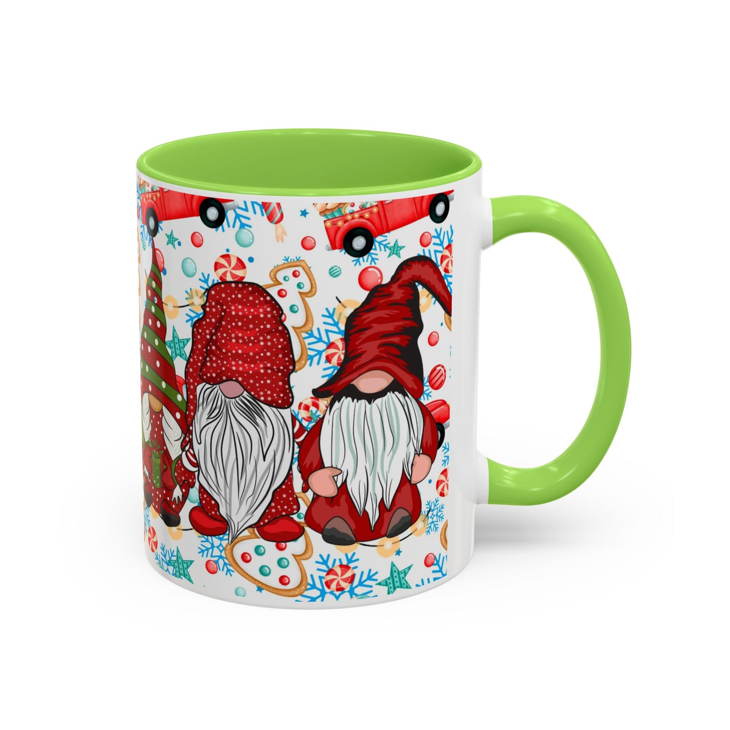 Gingerbread Christmas Gnome Mug with Cookies and Candy, Cute Holiday Coffee Cup, Festive Gnome Lover Gift, Winter Hot Cocoa Mug, Holiday Kitchen Drinkware