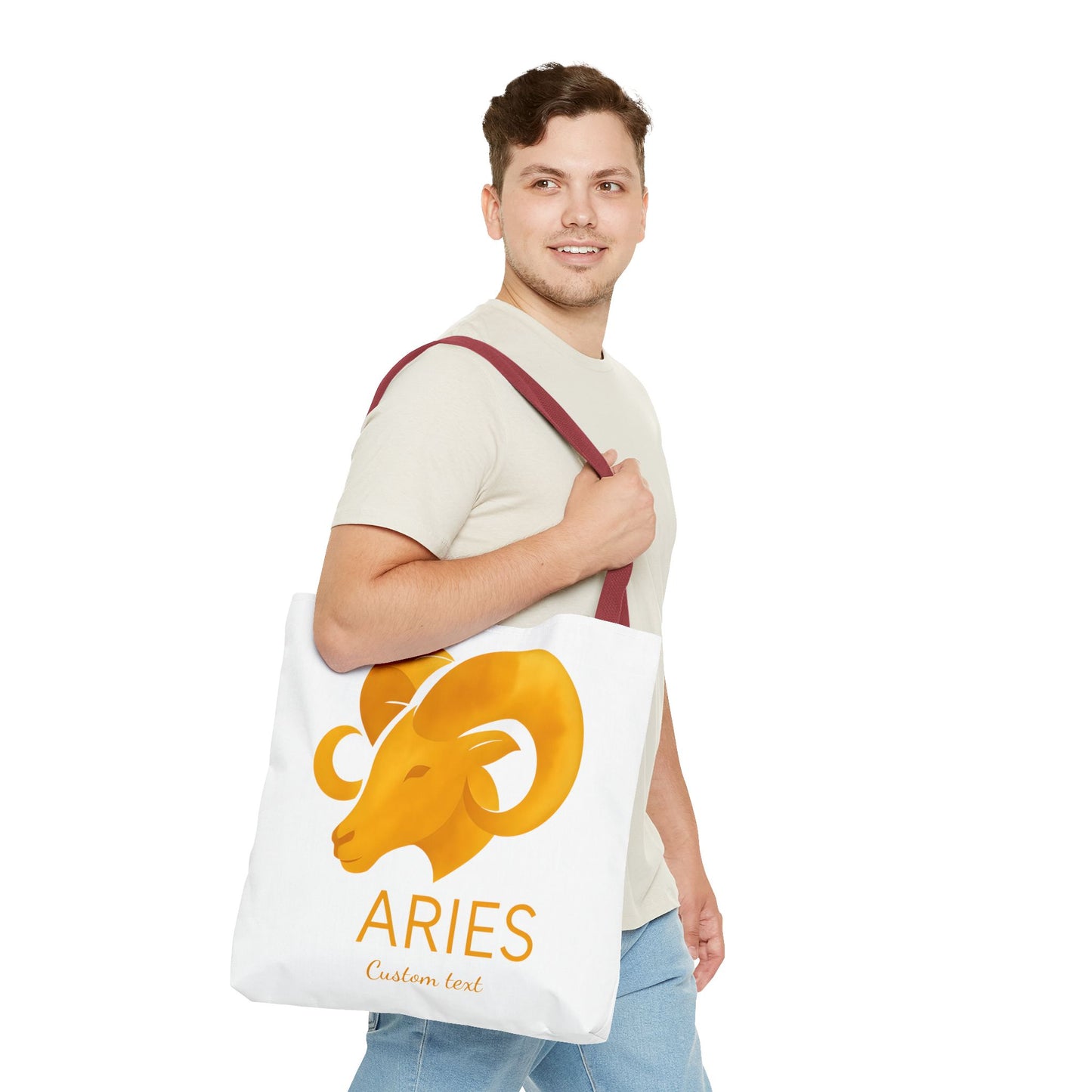 Aries Zodiac Personalized Tote Bag, Artistic Tote Bag, Astrology Bag, Unique Tote Bag, Aries Birthday Gift