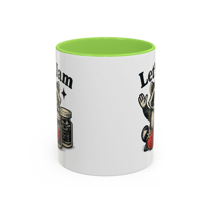 Racoon Mug, Racoon Gifts, Let's Jam Coffee Mug, Strawberry Mug, Cute Summer Mug, Raccoon Strawberry Mug, Funny Raccoon Mug, Trending Now