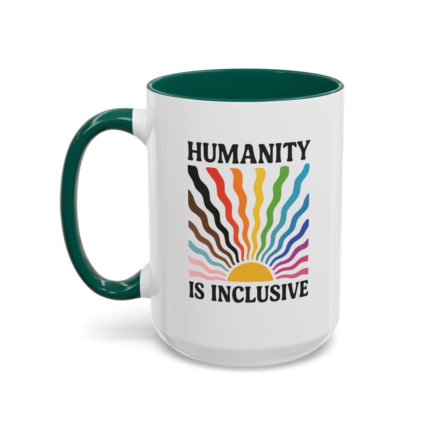 Pride Month Inclusive Humanity Coffee Mug, Pridemonth Merch, Bisexual Mug, Queer Mug, LGBT Mug, Lesbian Pride Mug