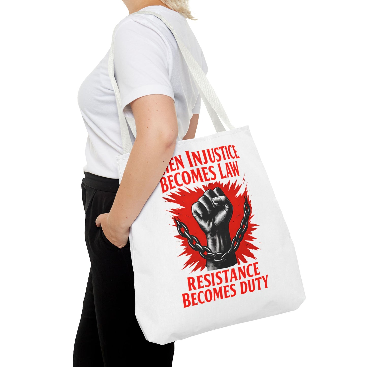 Resistance Duty Tote Bag, Political Protest Tote, Graphic Tote Bag, Subtle Anti Trump, Trendy Tote Bag, Injustice Law