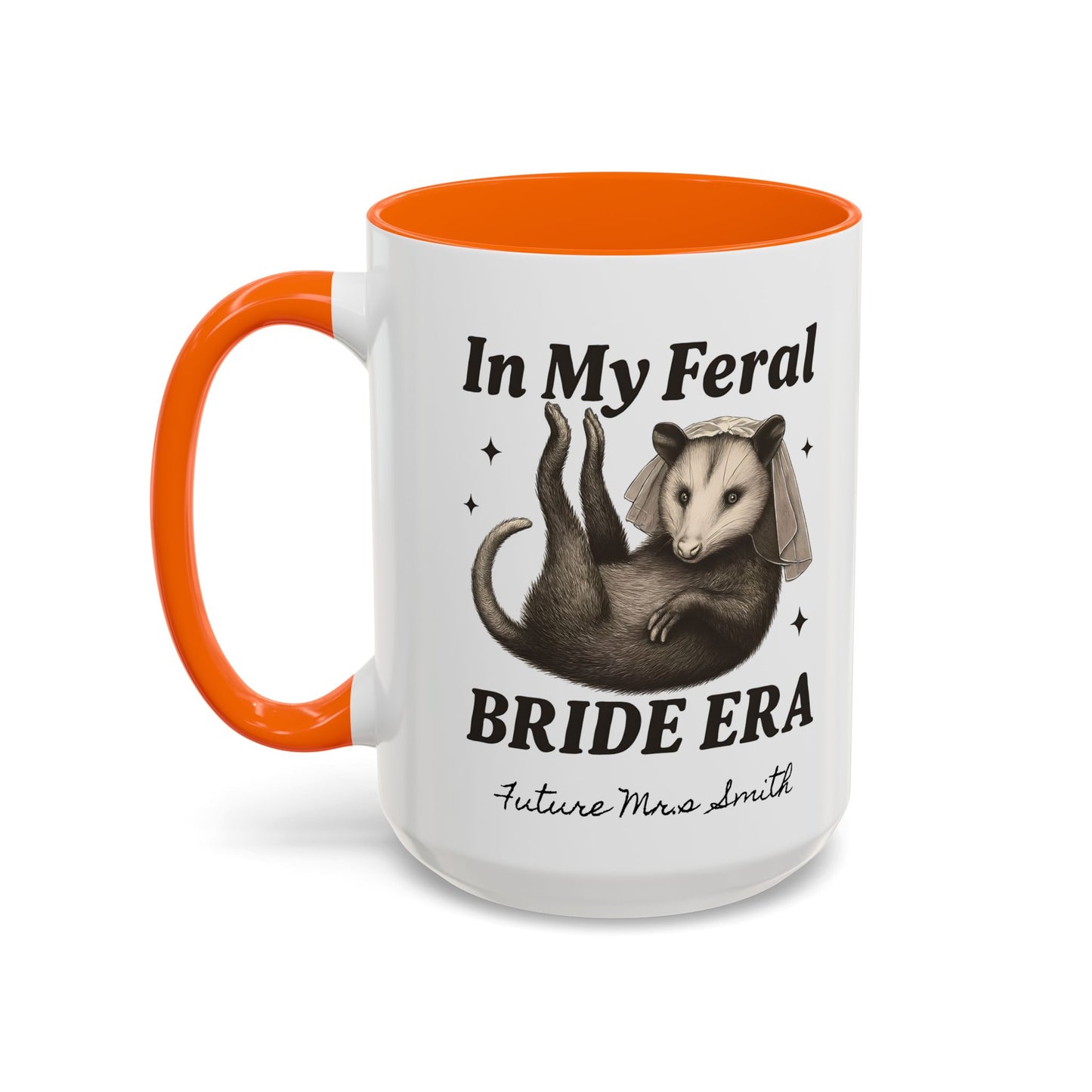 Feral Bride Era Coffee Mug, Funny Bride Mug, In My Feral Era Mug, Opossum Bride Mug, Bride Gift Idea, Quirky Bride Gift