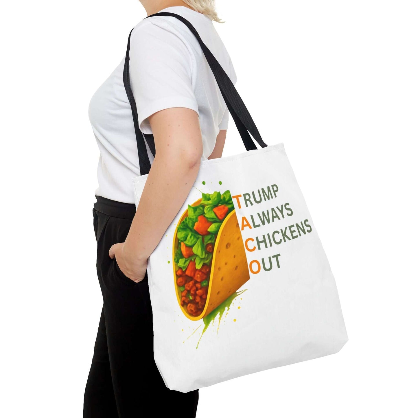 Trump Always Chickens Out TACO Tote, Subtle Anti Trump, Democrat Gift Tote, FDT Tote, Anti-MAGA, Political Tote