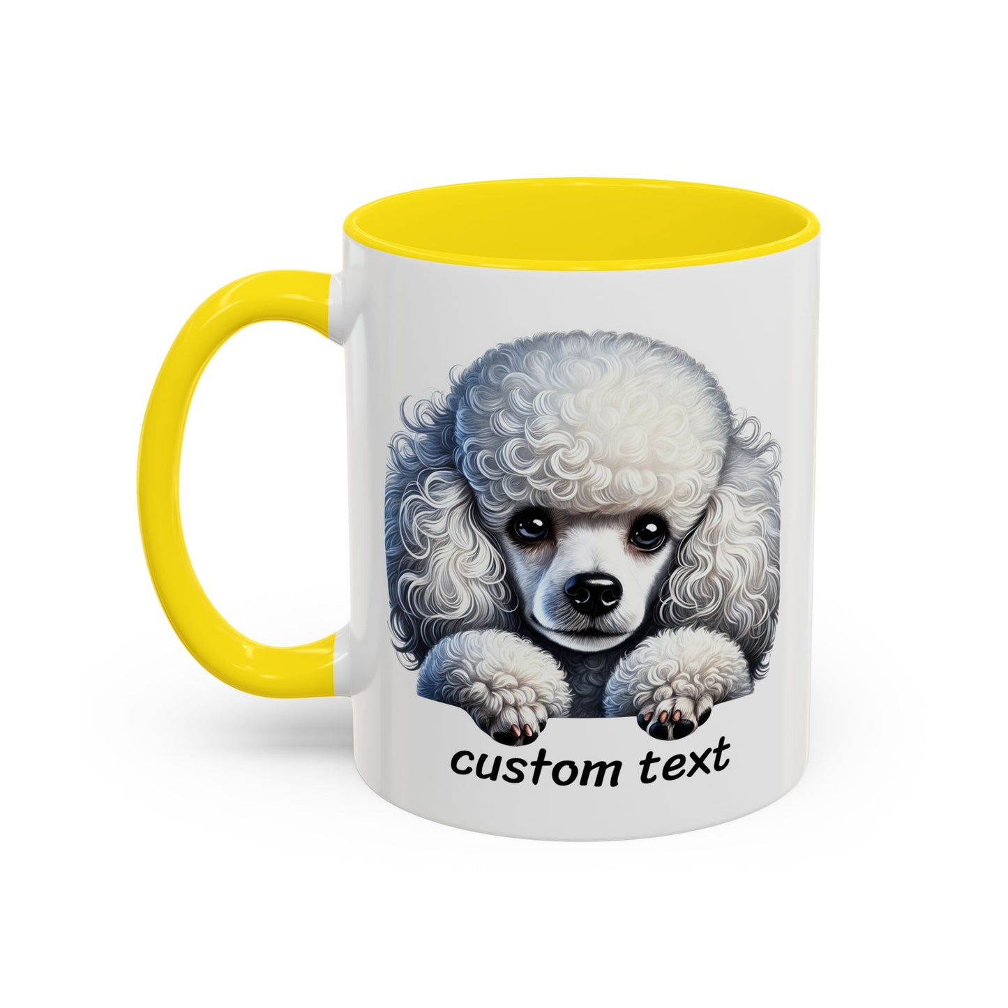 Funny Dog Lover Poodle Accent Mug - "Dog is Friendly, I am Not"