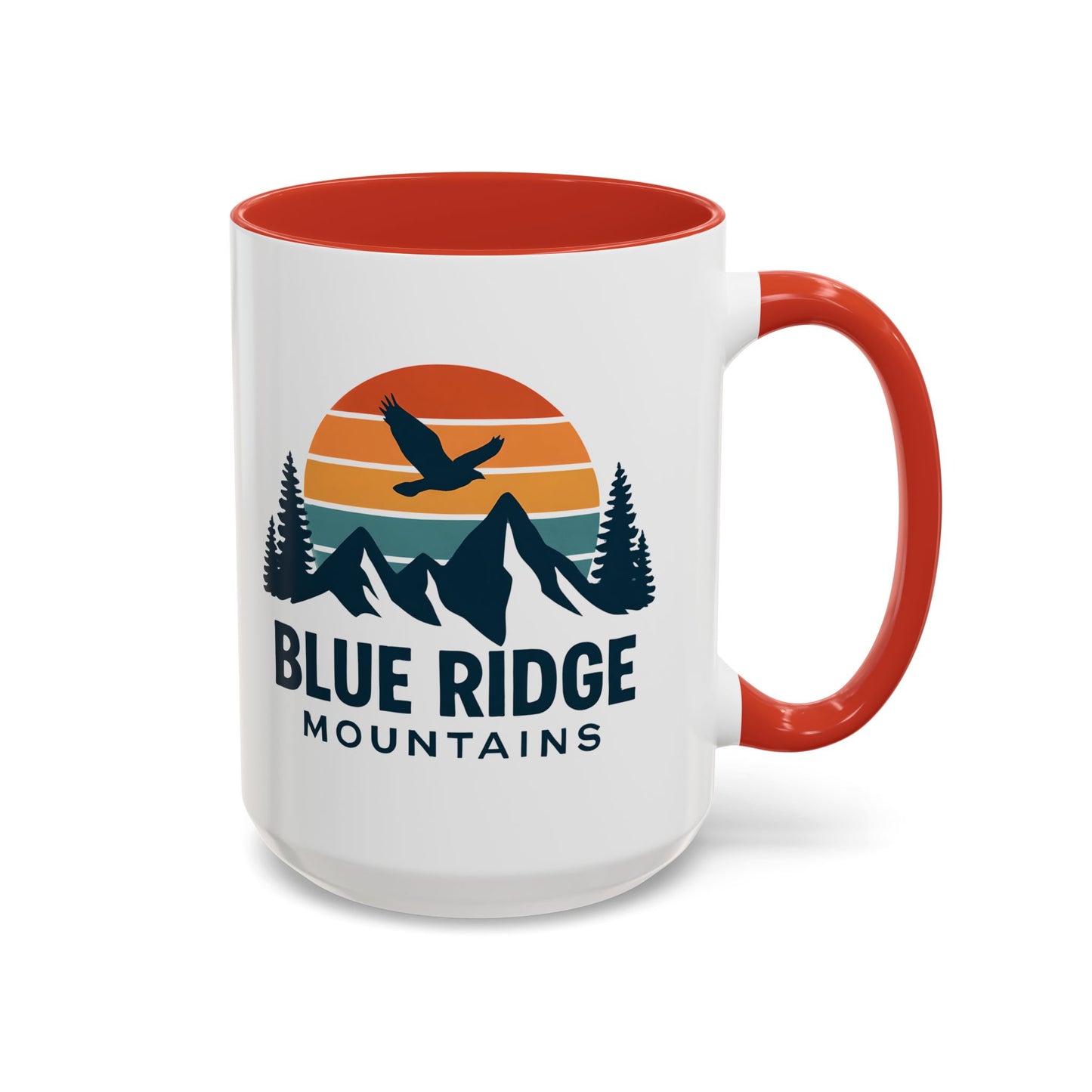 Blue Ridge Mountains Accent Coffee Mug, Appalachian Trail Mug, Smokey Mountains Souvenir, North Carolina Gift, Virginia Gift