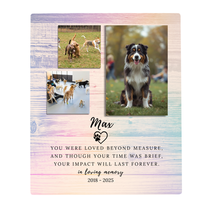 Pet Memorial - Dog Memorial Pet Loss Gifts - Dog Plaque - Vertical