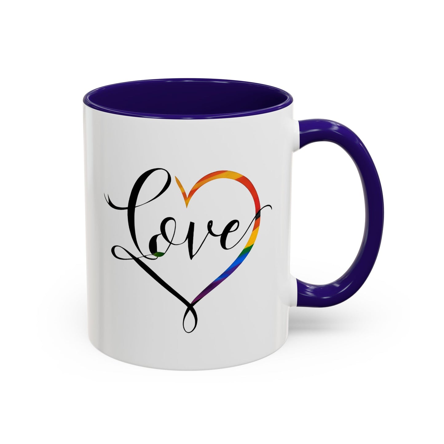 Celebration Rainbow Heart Mug  - Celebrate Diversity and Unity  - Valentine's Gift - Pride Celebration Mug