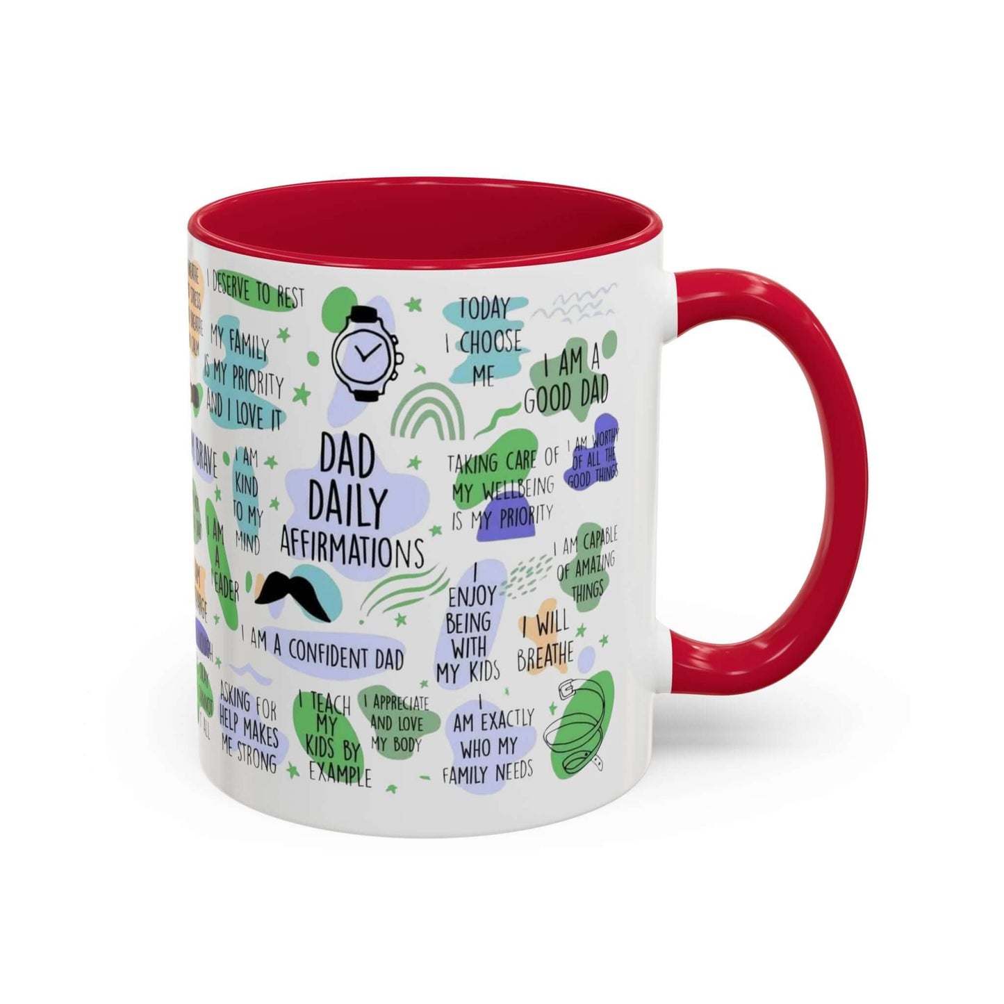 Dad Affirmations Multi Color Mug