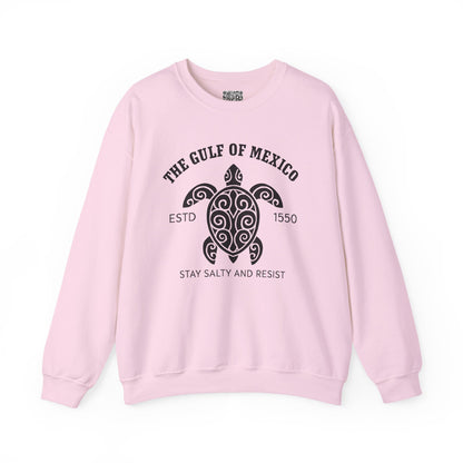 Gulf of Mexico Turtle Sweatshirt - Stay Salty and Resist