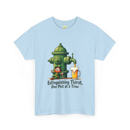 Funny Extinguishing Thirst Unisex Heavy Cotton Tee - Perfect for Pub Lovers, Beer Enthusiasts, Party Goers, Gift, Unisex