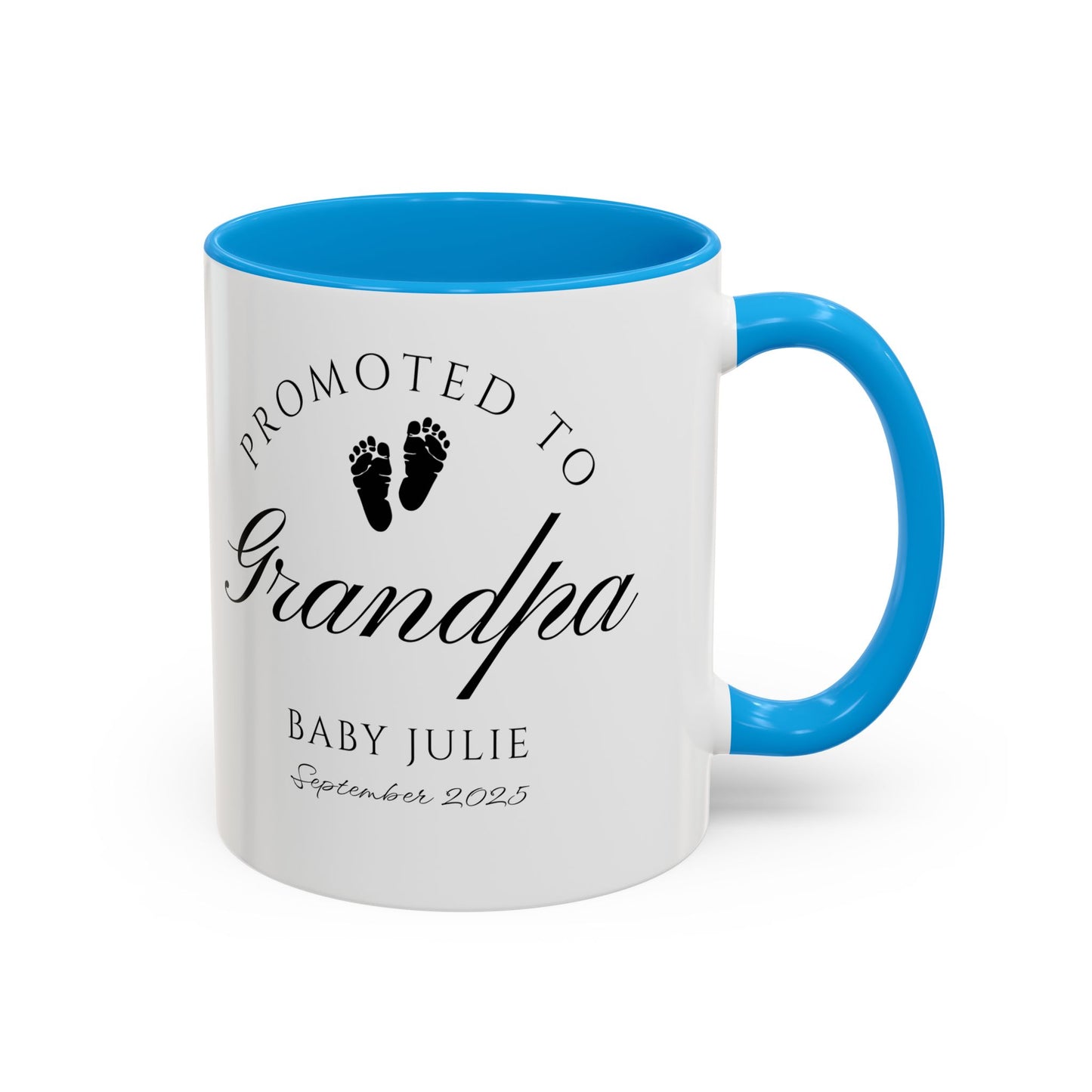 Promoted to Grandpa Mug, Personalized New Grandpa Gift 2025, Custom Baby Announcement Coffee Cup, Pregnancy Reveal for Grandfather, First Grandchild Gift