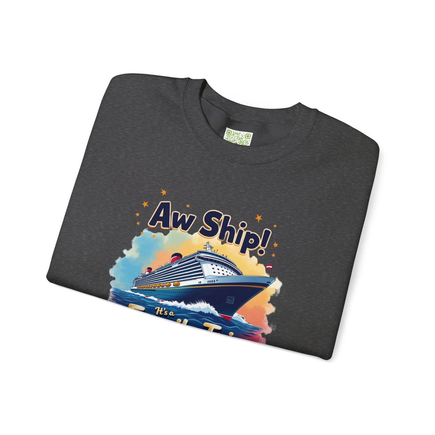 Aw Ship! Family Trip 2025 Unisex Crewneck Sweatshirt, Cruise