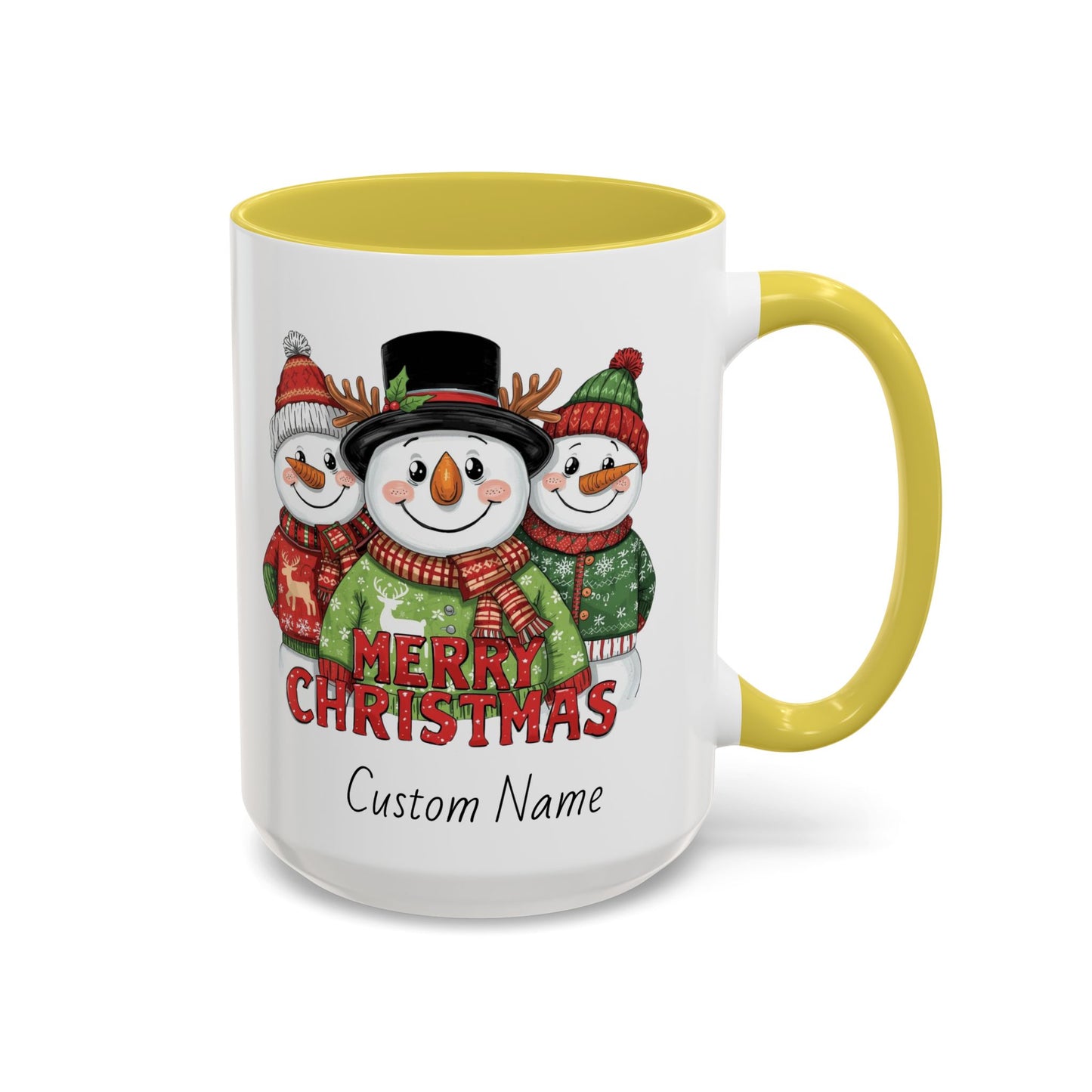 Cheerful Christmas Snowman Mug, Snowman Coffee Mug, Cute Christmas Mug, Snowman Gift for Her, Gift for Neighbors